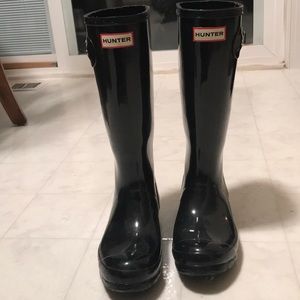 Black tall Hunter Boots